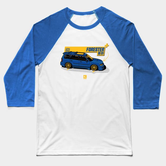 JDM - Forester STI SG - CarCorner Baseball T-Shirt by CarCorner - Automotive Artwork